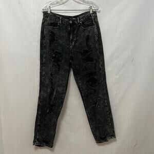 FASHION NOVA DISTRESSED‎ BLACK JEANS SIZE 13